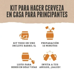 Kit Cerveza Artesanal BrewBarrel Kit Premium-5